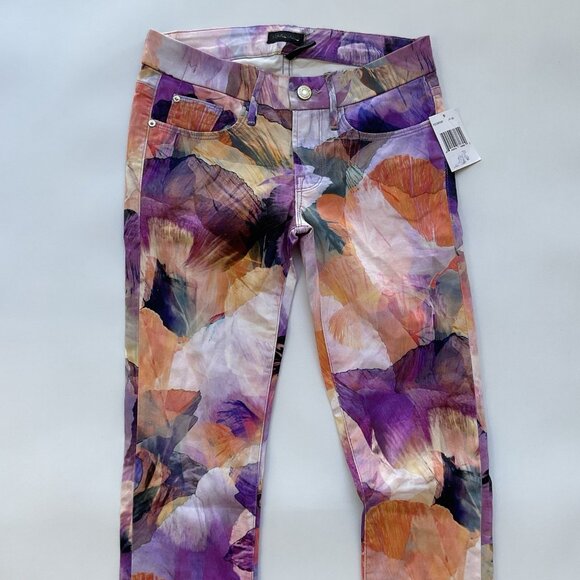 Guess By Marciano The Skinny No. 61 Jeans Colored Floral Print Size 24 - Picture 4 of 12